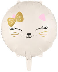 PartyDeco S. r. o Fólia lufi, Cica fej, mosolygós, 45 cm