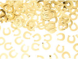 PartyDeco S. r. o Konfetti, patkó alakú, arany, fólia, 15 gramm