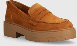 Geox velúr mokaszin D SPHERICA EC7 I barna, női, platformos, D36VDI 00022 C6001 - barna Női 36