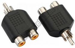 4047 RCA adapter 2 RCA aljzat - 1RCA dugó