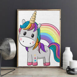 Pictorul Fericit Unicornul Vesel (Happy unicorn) - Pictură pe numere