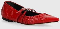 MSGM bőr balerina cipő piros, 3741MDS420 848 - piros Női 39