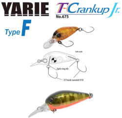 Yarie Jespa YARIE 675 T-CRANKUP JR TYPE F 2.8mm 1.8gr C33 Kurokin Yamame MG (PU130312)