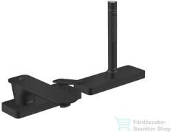 Hansgrohe AXOR CITTERIO C 3 üléses kádtöltő csaptelep zuhanyszettel, rombuszmetszéses fogantyúval, alaptest nélkül, matt fekete 49431670 (49431670)