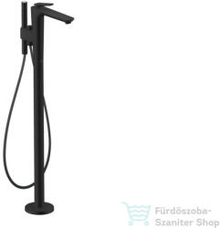 Hansgrohe AXOR CITTERIO C szabadonálló kádtöltő csaptelep zuhanyszettel, alaptest nélkül, matt fekete 49440670 (49440670)