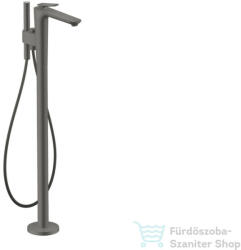 Hansgrohe AXOR CITTERIO C szabadonálló kádtöltő csaptelep zuhanyszettel, alaptest nélkül, szálcsiszolt fekete króm 49440340 (49440340)