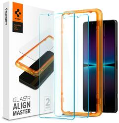 Spigen AGL08271 Sony Xperia 1 VI Spigen GlastR Align Master edzett üveg képernyővédő fólia, felhelyezést segítő kerettel, 2 db-os csomag, átlátszó (AGL08271)