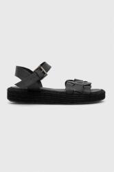 Medicine sandale de piele femei, culoarea negru, cu platforma ZPYX-OBD710_99X