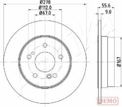 ASHIKA Disc frana ASHIKA 61-00-0505C