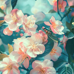 Takoy Jersey anyag Milano cseresznyevirág fotó 150cm