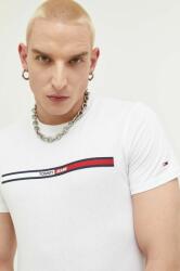 Tommy Jeans pamut póló fehér, nyomott mintás - fehér XXL