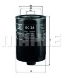 MAHLE Filtru ulei MAHLE ORIGINAL OC 26 (OC 26)