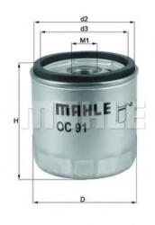 MAHLE Filtru ulei MAHLE ORIGINAL OC 91 (OC 91)