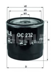 MAHLE Filtru ulei MAHLE ORIGINAL OC 232 (OC 232)