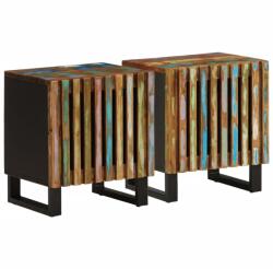 vidaXL Нощни шкафчета 2 бр 40x34x46 см регенерирано дърво масив (377425)