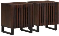vidaXL Нощни шкафчета, 2 бр, 40x34x46 см, манго масив (377421)