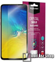 MyScreen CRYSTAL BacteriaFREE képernyővédő fólia - CRYSTAL - 1db, törlőkendővel, antibakteriális, A képernyő sík részét védi! - SAMSUNG Galaxy S10e (SM-G970F/W) (M4182CCBF)