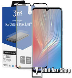 3mk Protection HARD GLASS MAX LITE előlap védő karcálló edzett üveg - FEKETE - 2.5D, 9H, 0, 3mm, a teljes kijelzőt védi, ujjlenyomat mentes, tok barát - HUAWEI P30 Lite / nova 4e