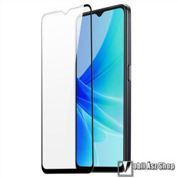Dux Ducis előlap védő karcálló edzett üveg - FEKETE - 9H, 0, 33mm, A teljes felületén tapad, a teljes kijelzőt védi - Oppo A57s 4G (CPH2385)