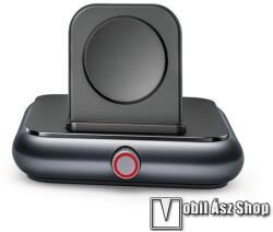 JOYROOM okosóra asztali töltő - FEKETE - mágneses, 5W, levehető type-c óraöltő, állítható magasság, Type-C kábellel - SAMSUNG Galaxy Watch Active / Active2 / Watch3 / Watch4 / Watch5 / Wattch6 / Gear S3 Front