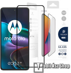 Dux Ducis előlap védő karcálló edzett üveg - FEKETE - 9H, 0, 33mm, A teljes felületén tapad, a teljes kijelzőt védi - MOTOROLA Edge 30 (XT2203-1)