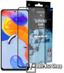 MyScreen DIAMOND GLASS EDGE előlap védő karcálló edzett üveg - FEKETE - 9H, 0.33 mm, A teljes felületén tapad, a teljes képernyőt védi - Xiaomi Redmi Note 11 Pro 4G (Global) / 11 Pro 5G (Global) / 11E Pro / 12