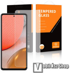 Amorus előlap védő karcálló edzett üveg - 0, 3 mm vékony, 9H, Arc Edge, A képernyő sík részét védi - SAMSUNG Galaxy A72 5G / A72 4G