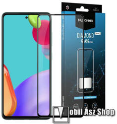 MyScreen DIAMOND GLASS LITE EDGE előlap védő karcálló edzett üveg - FEKETE - 9H, 0.33 mm, A teljes felületén tapad, a teljes kijelzőt védi - SAMSUNG Galaxy A52 5G / A52 4G / A52s 5G (MD5325 DGLFG)