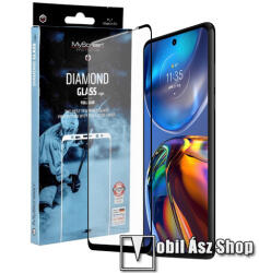 MyScreen DIAMOND GLASS EDGE előlap védő karcálló edzett üveg - FEKETE - 9H, 0.33 mm, A teljes felületén tapad, a teljes képernyőt védi - MOTOROLA Moto E32 (XT2227) / E32s (XT2229) / G22 (XT2231) (MD6725TG DEFG