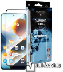 MyScreen DIAMOND GLASS EDGE előlap védő karcálló edzett üveg - FEKETE - 9H, 0.33 mm, A teljes felületén tapad, a teljes képernyőt védi - Tecno Spark 10 Pro (KI7) (MD6685TG DEFG BLACK)