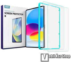 ESR előlap védő karcálló edzett üveg - 2db, 0, 33mm vékony, 9H, segédkeret, A képernyő sík részét védi - APPLE iPad 10.9 (10th generation) (2022)
