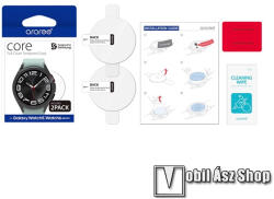 Samsung okosóra előlap védő karcálló edzett üveg - 2db - 0, 33 mm vékony, 9H, 2.15D, A képernyő sík részét védi - SAMSUNG Galaxy Watch6 Classic 43mm (SM-R950/955) - GP-TTR950KDATW (GP-TTR950KDATW)