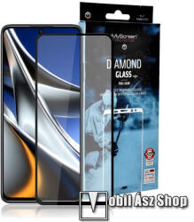 MyScreen DIAMOND GLASS EDGE előlap védő karcálló edzett üveg - FEKETE - 9H, 0.33 mm, A teljes felületén tapad, a teljes képernyőt védi - Xiaomi Poco X4 Pro 5G (MD6464TG DEFG BLACK)