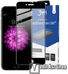 3mk Protection HARD GLASS MAX LITE előlap védő karcálló edzett üveg - FEKETE - 2.5D, 9H, 0, 3mm, a teljes kijelzőt védi, ujjlenyomat mentes, tok barát - APPLE iPhone SE (2022) / SE (2020) / 7 / 8