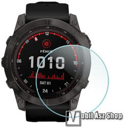  Okosóra előlap védő karcálló edzett üveg - 0.3mm, 9H, A képernyő sík részét védi - GARMIN Fenix 7X (51mm) / 7X Sapphire Solar Edition (51mm) / 7X Solar Edition (51mm)