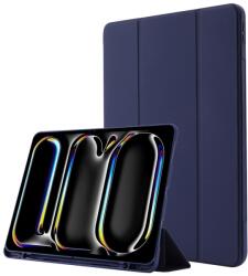  LEATHER Capac cu balamale pentru Apple iPad Pro 11 2024 / M5 2025 albastru închis