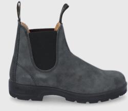 Blundstone bőr bokacsizma 587 szürke, női, lapos talpú - szürke Női 42.5