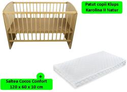 Klups Patut KLUPS Karolina II Natur + Saltea 10 MyKids Confort II