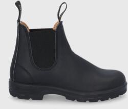 Blundstone bőr bokacsizma 558 fekete, lapos talpú - fekete Női 40