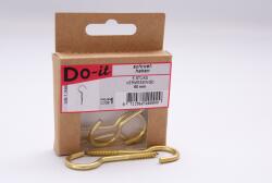 Carlig cu filet lemn 60 mm, auriu, blister 5 buc