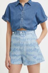 Emporio Armani farmer rövidnadrág női, mintás, magas derekú, 3D2J77 2DV2Z - kék 28