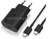 BlackBird Hálózati Töltő 25W PD USB-C + USB-C Adatkábel 1m, Fekete (Gyári kivitel) (BH1497) (BH1497)