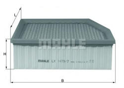 MAHLE Filtru aer MAHLE ORIGINAL LX 1479 2 (LX 1479/2)