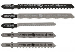 Högert Dekopír fűrészlap készlet fémhez, fához 5 darabos (HT6D690)