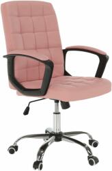 TEMPO KONDELA Irodai szék, rózsaszín textilbőr RULIS