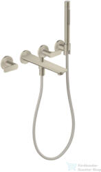 Hansgrohe AXOR CITTERIO C falsík alatti kádtöltő csaptelep zuhanyszettel, alaptest nélkül, szálcsiszolt nikkel 49480820 (49480820)