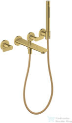 Hansgrohe AXOR CITTERIO C falsík alatti kádtöltő csaptelep zuhanyszettel, alaptest nélkül, polírozott arany hatású 49480990 (49480990)