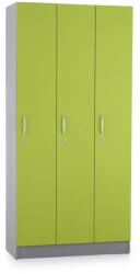 Lenza Fa szekrény Visio LUX - 3 szakasz, 90 x 42 x 190 cm, zöld