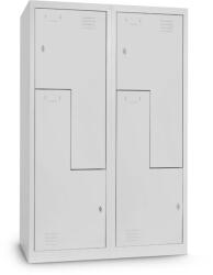 Rauman Fém szekrény Z, 120 x 50 x 180 cm, csavaros zár, szürke - ral 7035