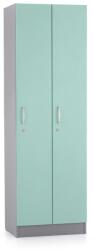 Lenza Fa szekrény Visio LUX - 2 szakasz, 60 x 42 x 190 cm, türkiz